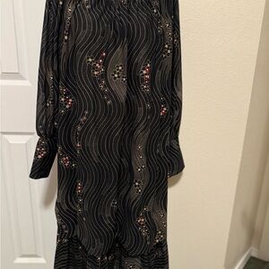 Black and Gold Patterned Dress
